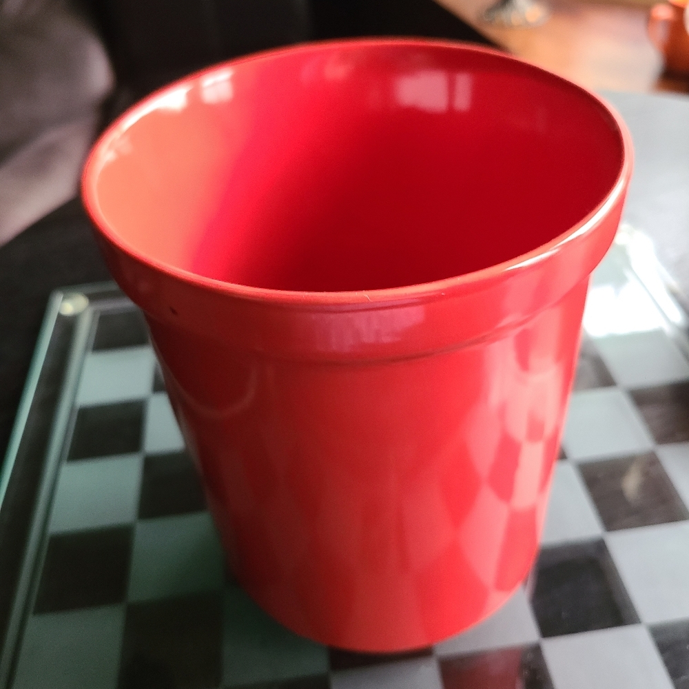 Vibrant Red Kitchen Canister  to hold your utensils